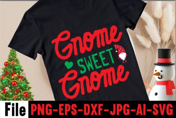 A Rustic Gnome Sweet Gnome Graphic for Cozy Craft Designs