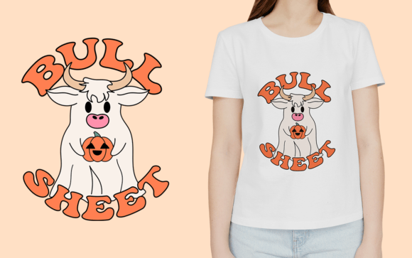 The Retro Cow Gohst SVG: A Spooky Graphic for Seasonal Branding